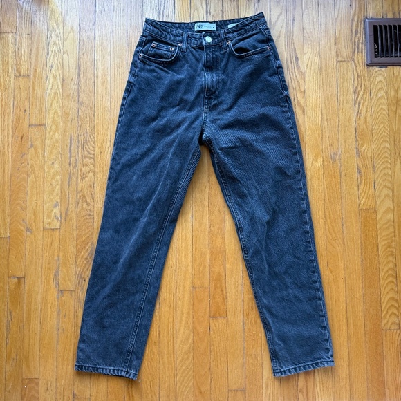 Washed Black Mom Fit Jeans - Picture 1 of 1
